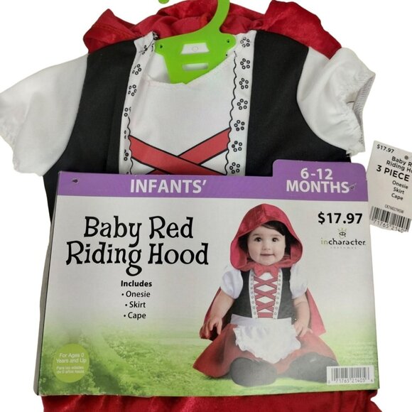InCharacter Infant 6 to12 Months Baby Red Riding Hood Costume Halloween Outfit - Picture 6 of 7